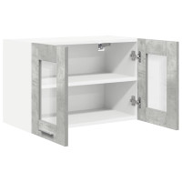 Produktbild för Hängande skåp 2 pcs Betonggrå 60 x 31 x 40 cm Konstruerat trä