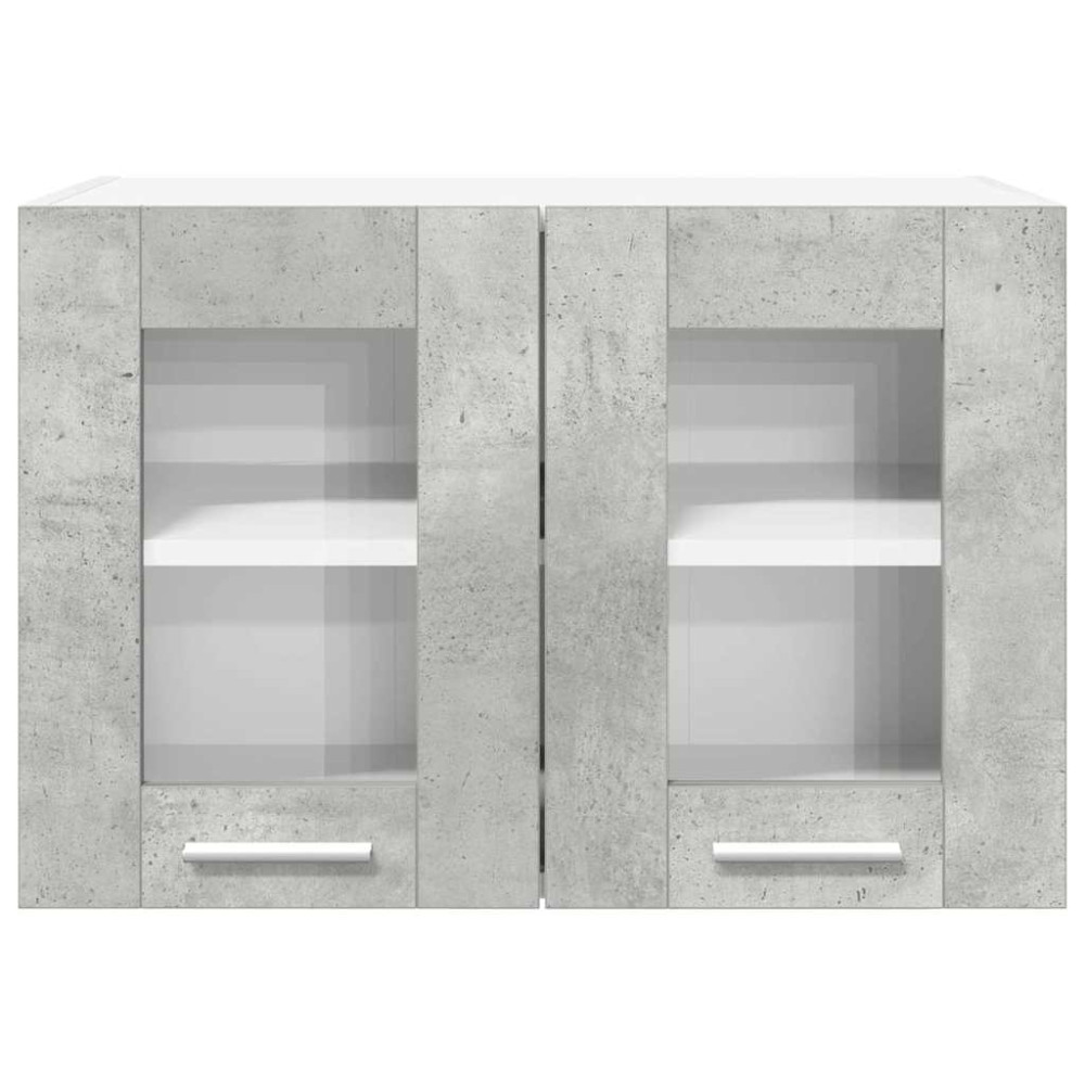 Produktbild för Hängande skåp 2 pcs Betonggrå 60 x 31 x 40 cm Konstruerat trä