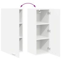 Produktbild för Hängande skåp 2 pcs Vit 30 x 31 x 80 cm Konstruerat trä