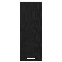 Produktbild för Hängande skåp med dörr 2 pcs Svart ek och vit 30 x 31 x 80 cm