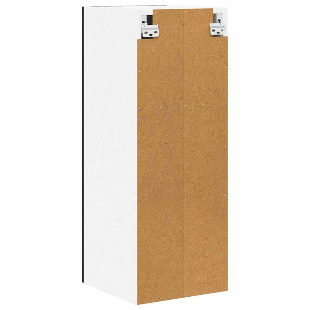 Produktbild för Hängande skåp med dörr 2 pcs Svart ek och vit 30 x 31 x 80 cm
