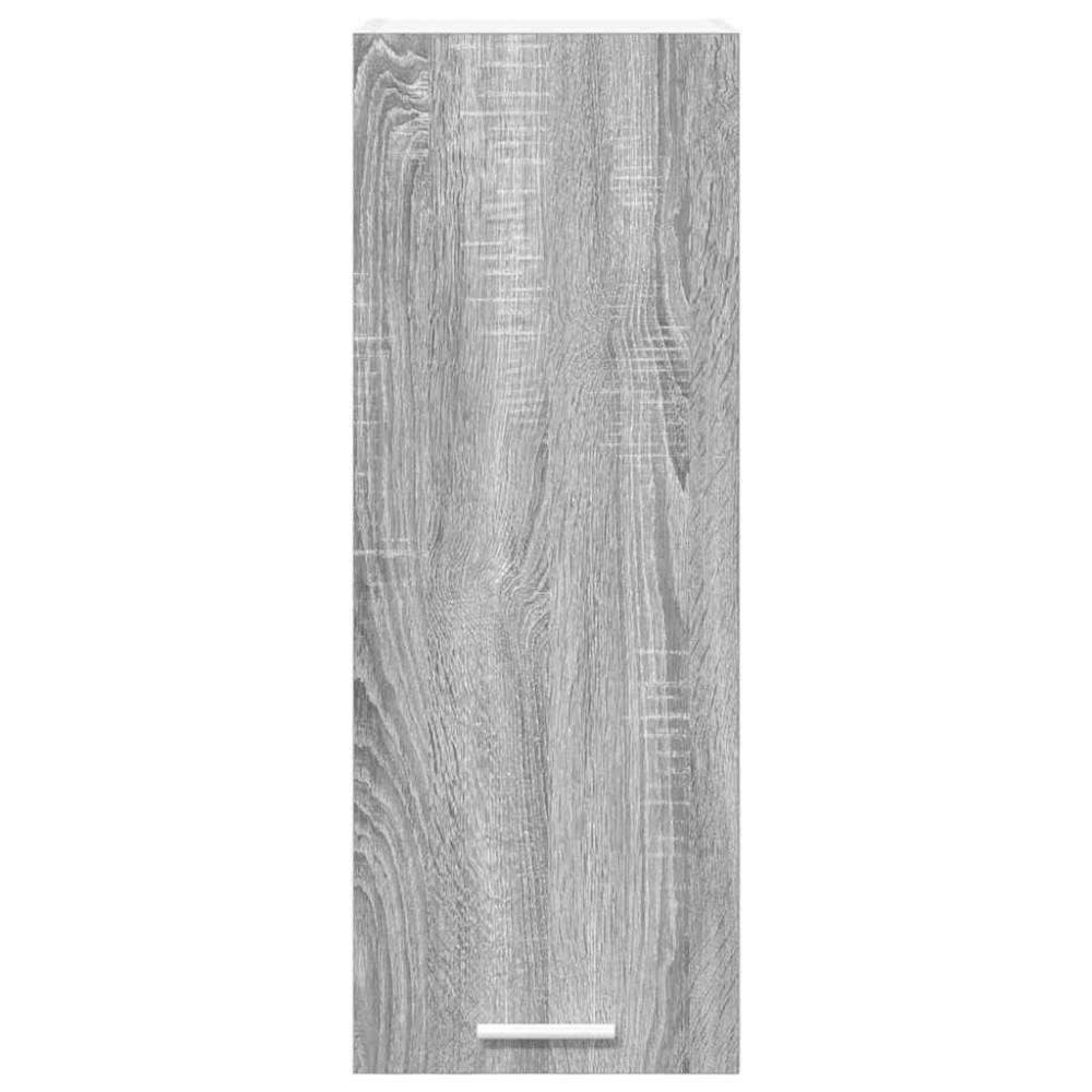 Produktbild för Hängande skåp med dörr 2 pcs Grå Sonoma och vit 30 x 31 x 80 cm