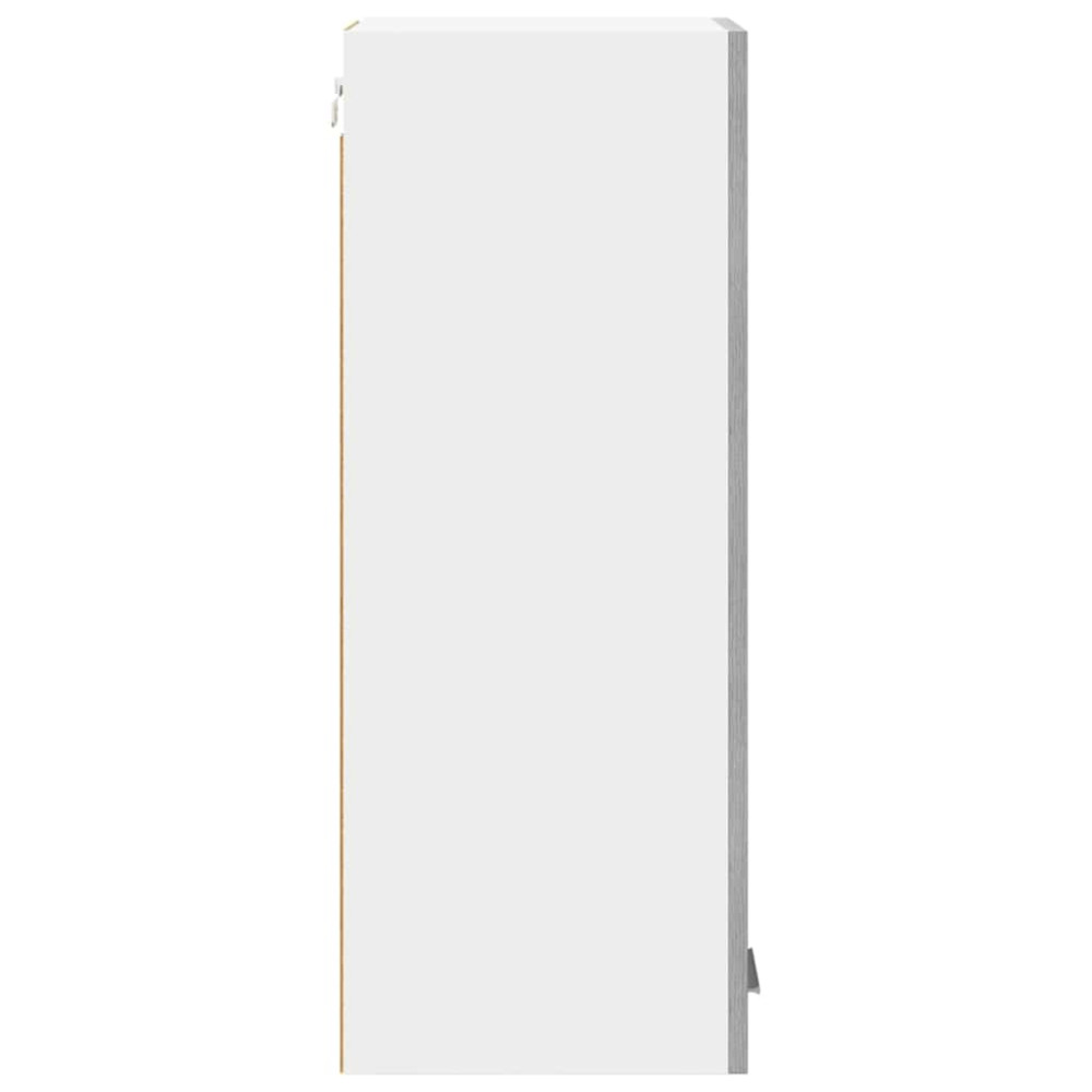 Produktbild för Hängande skåp med dörr 2 pcs Grå Sonoma och vit 30 x 31 x 80 cm