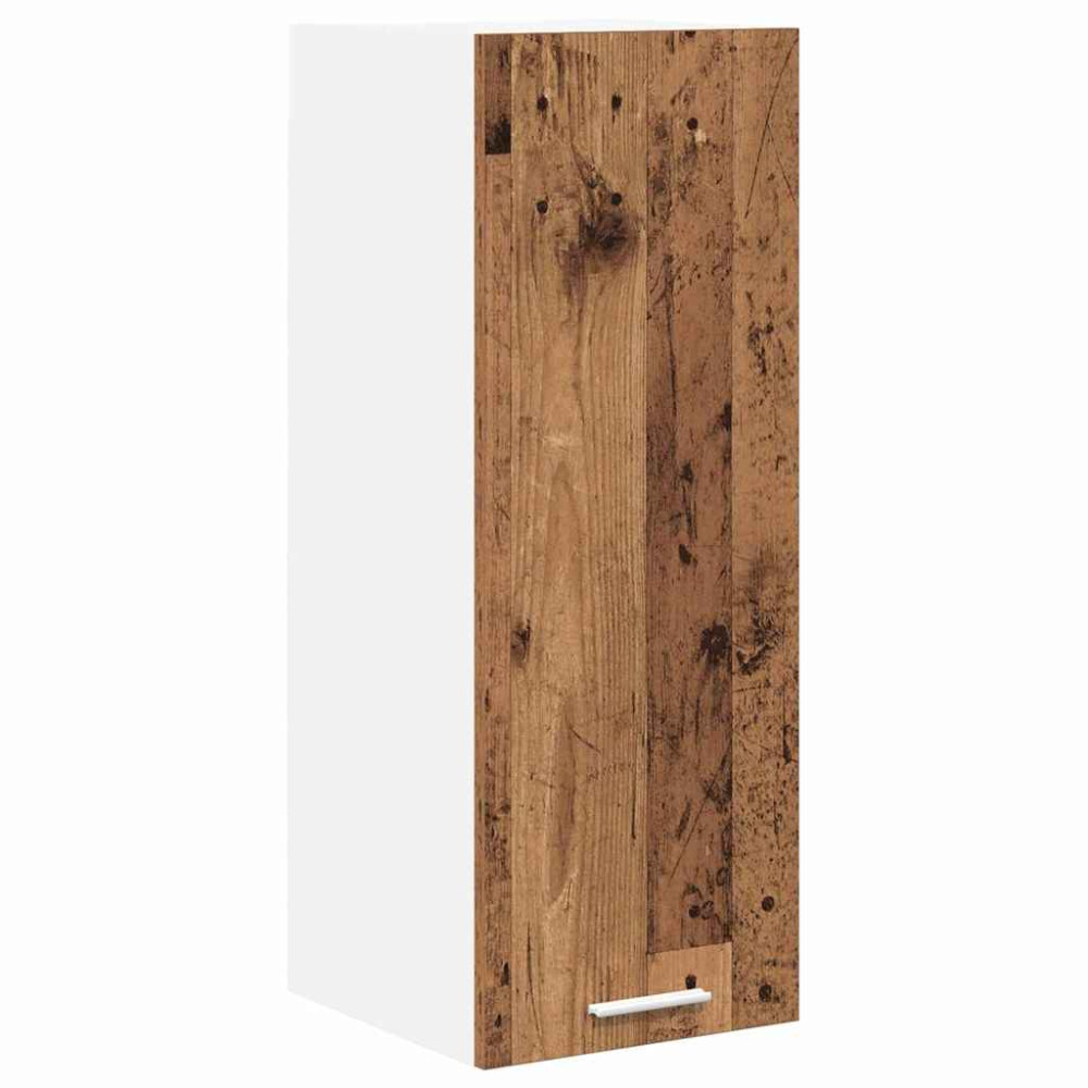 Produktbild för Hängande skåp Gamla trä och vit 30 x 31 x 80 cm Konstruerat trä