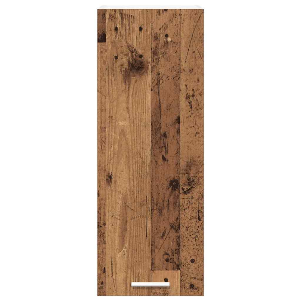 Produktbild för Hängande skåp Gamla trä och vit 30 x 31 x 80 cm Konstruerat trä