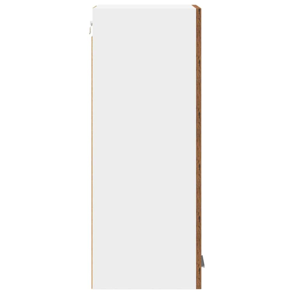 Produktbild för Hängande skåp Gamla trä och vit 30 x 31 x 80 cm Konstruerat trä