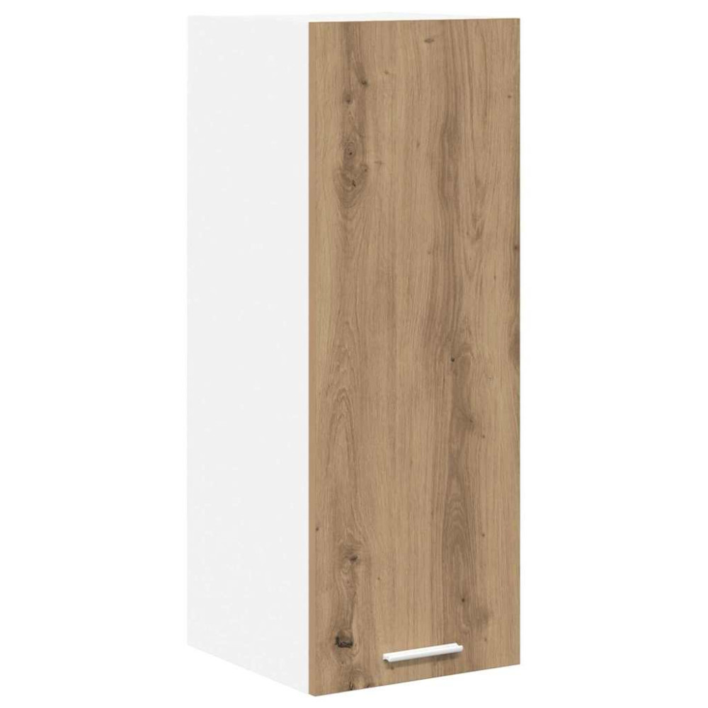 Produktbild för Hängande skåp med lagring Artisan ek och vit 30 x 31 x 80 cm