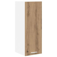 Produktbild för Hängande skåp med dörr 2 pcs Artisan ek och vit 30 x 31 x 80 cm