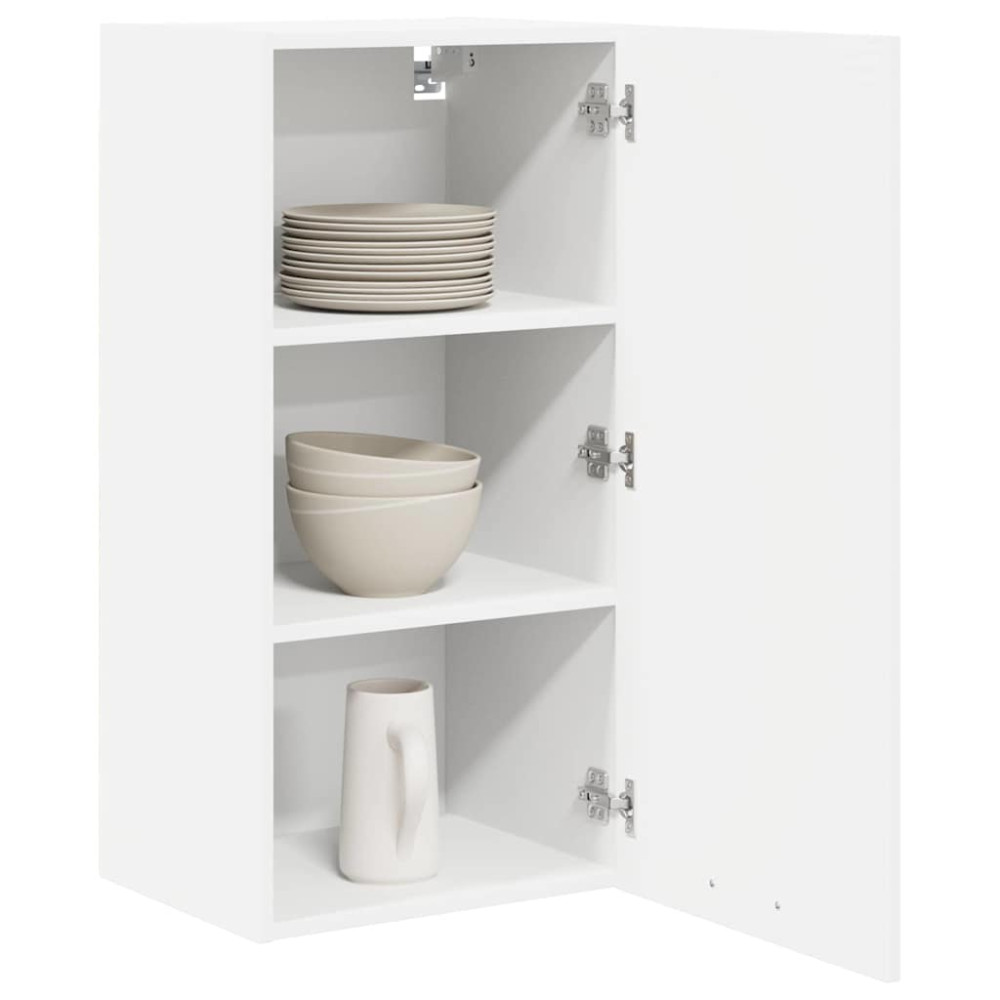 Produktbild för Hängande skåp med lagring Vit 40 x 31 x 80 cm Konstruerat trä