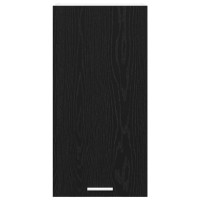 Produktbild för Hängande skåp med lagring Riga Svart ek och vit 40 x 31 x 80 cm
