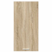 Produktbild för Hängande skåp Sonoma ek och vit 40 x 31 x 80 cm Konstruerat trä