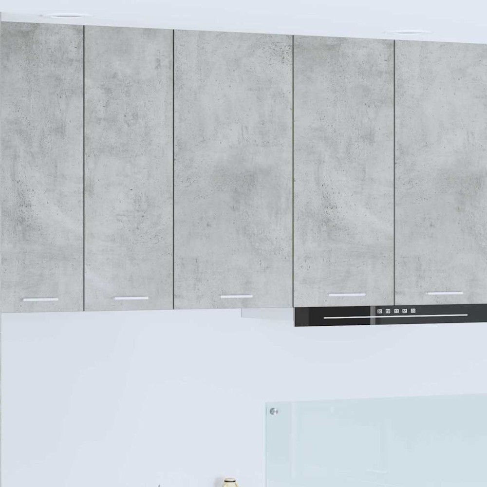 Produktbild för Hängande skåp Betonggrå och vit 40 x 31 x 80 cm Konstruerat trä