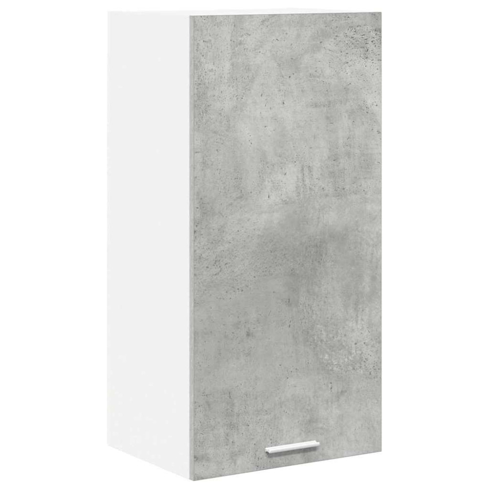 Produktbild för Hängande skåp Betonggrå och vit 40 x 31 x 80 cm Konstruerat trä