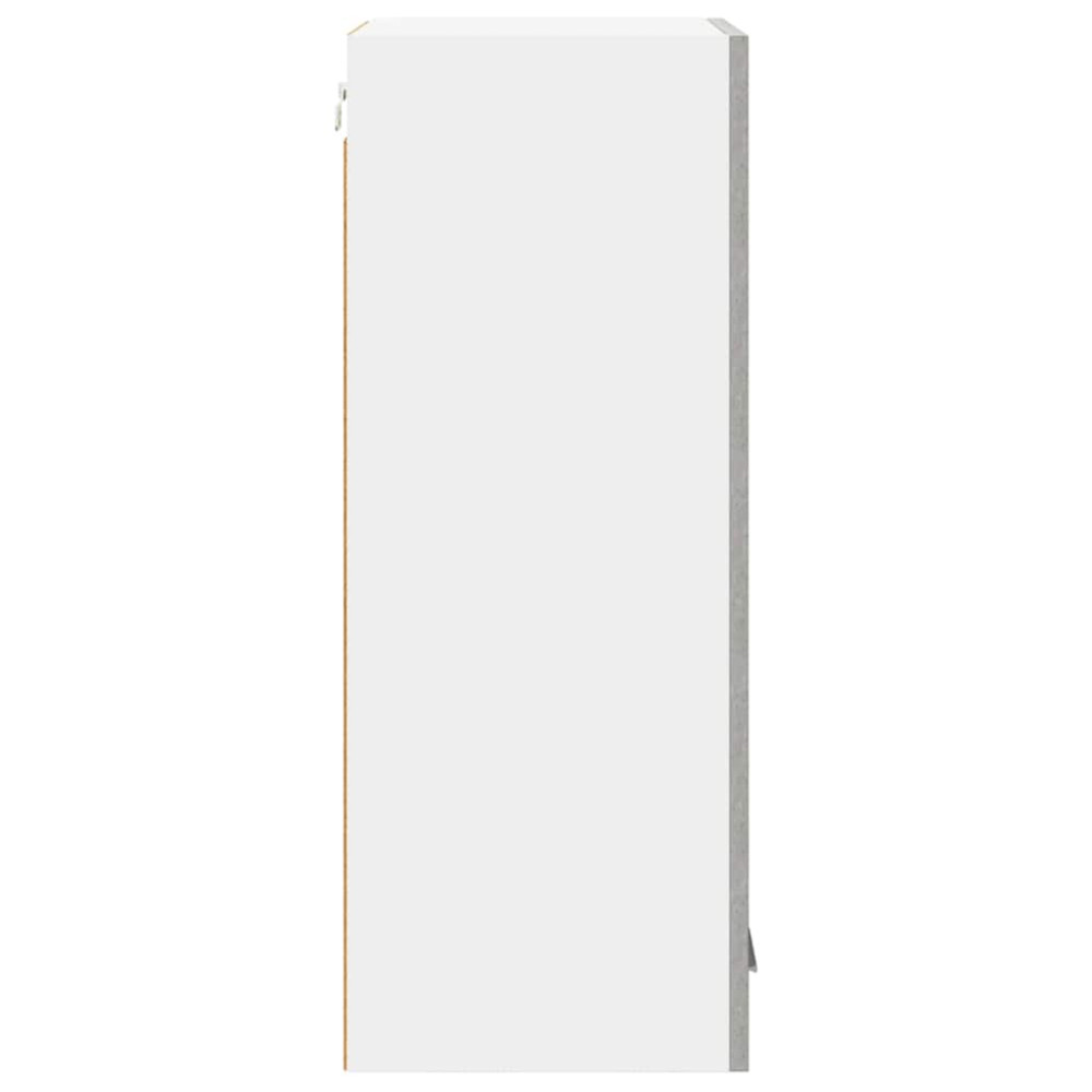 Produktbild för Hängande skåp Betonggrå och vit 40 x 31 x 80 cm Konstruerat trä