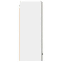 Produktbild för Hängande skåp Betonggrå och vit 40 x 31 x 80 cm Konstruerat trä