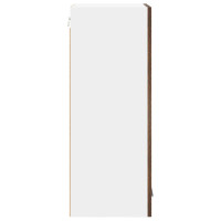 Produktbild för Hängande skåp Rökt ek och vit 40 x 31 x 80 cm Konstruerat trä