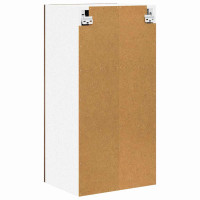 Produktbild för Hängande skåp Rökt ek och vit 40 x 31 x 80 cm Konstruerat trä