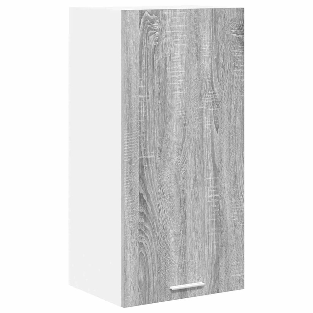 Produktbild för Hängande skåp med lagring Grå Sonoma och vit 40 x 31 x 80 cm