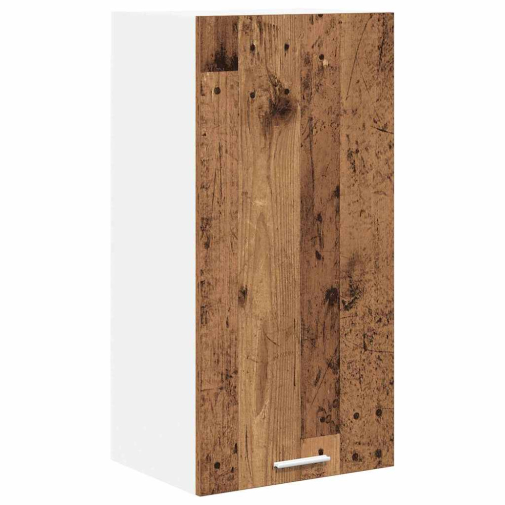 Produktbild för Hängande skåp Gamla trä och vit 40 x 31 x 80 cm Konstruerat trä