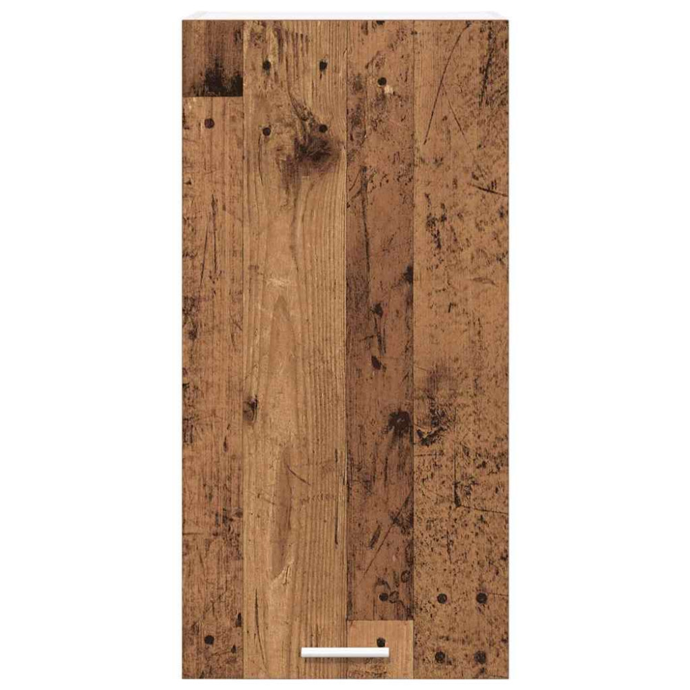 Produktbild för Hängande skåp Gamla trä och vit 40 x 31 x 80 cm Konstruerat trä