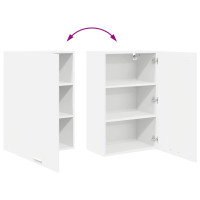 Produktbild för Hängande skåp med lagring Vit 50 x 31 x 80 cm Konstruerat trä