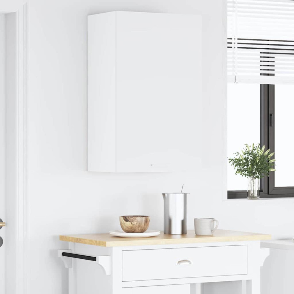 Produktbild för Hängande skåp med lagring Vit 50 x 31 x 80 cm Konstruerat trä