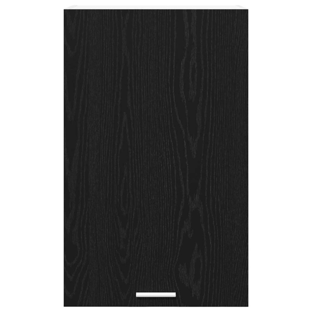 Produktbild för Hängande skåp Svart ek och vit 50 x 31 x 80 cm Konstruerat trä