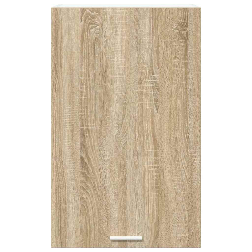 Produktbild för Hängande skåp Sonoma ek och vit 50 x 31 x 80 cm Konstruerat trä