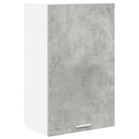 Produktbild för Hängande skåp Betonggrå och vit 50 x 31 x 80 cm Konstruerat trä