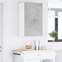 Produktbild för Hängande skåp Betonggrå och vit 50 x 31 x 80 cm Konstruerat trä