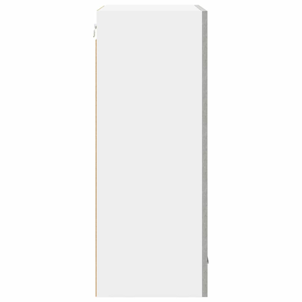 Produktbild för Hängande skåp Betonggrå och vit 50 x 31 x 80 cm Konstruerat trä