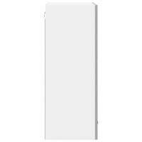 Produktbild för Hängande skåp Betonggrå och vit 50 x 31 x 80 cm Konstruerat trä