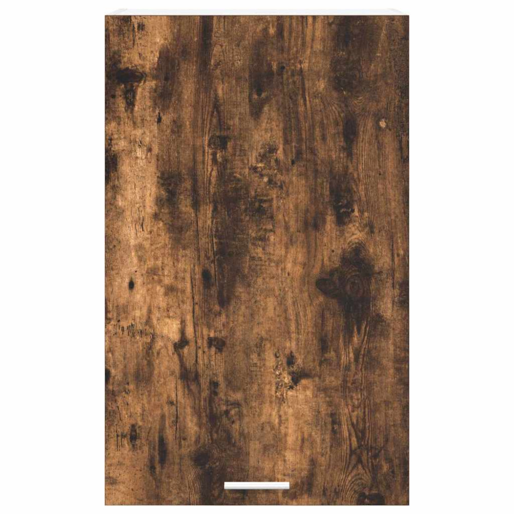 Produktbild för Hängande skåp Rökt ek och vit 50 x 31 x 80 cm Konstruerat trä