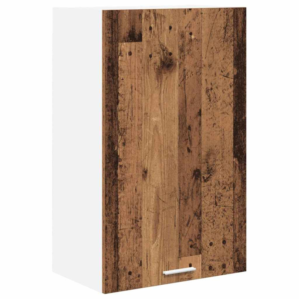 Produktbild för Hängande skåp Gamla trä och vit 50 x 31 x 80 cm Konstruerat trä