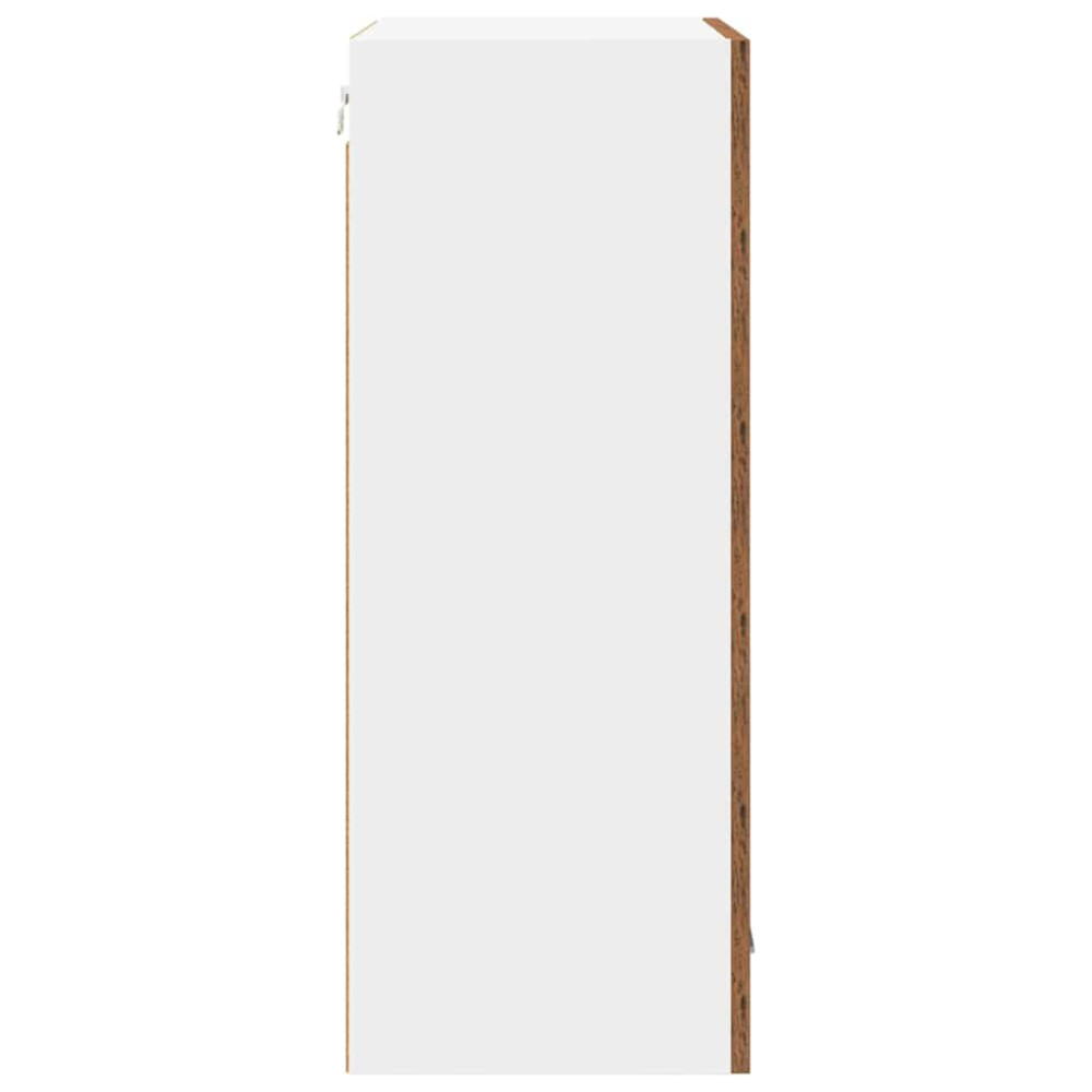 Produktbild för Hängande skåp Gamla trä och vit 50 x 31 x 80 cm Konstruerat trä