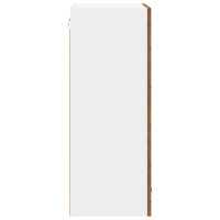 Produktbild för Hängande skåp Gamla trä och vit 50 x 31 x 80 cm Konstruerat trä
