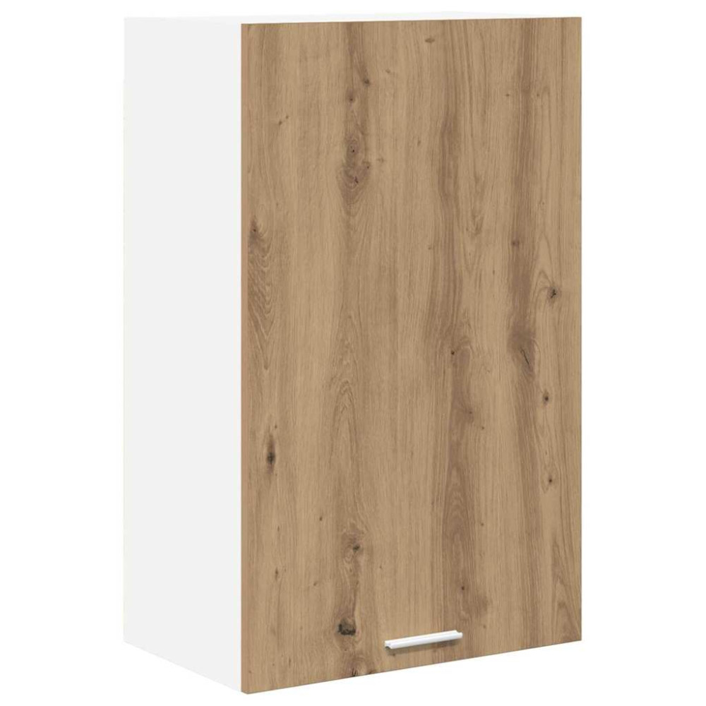 Produktbild för Hängande skåp med lagring Artisan ek och vit 50 x 31 x 80 cm