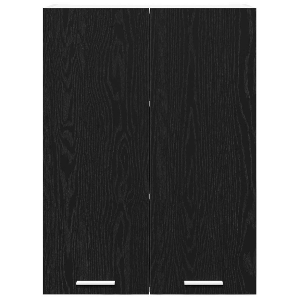 Produktbild för Hängande skåp med dörr Svart Ek 60 x 31 x 80 cm Konstruerat trä
