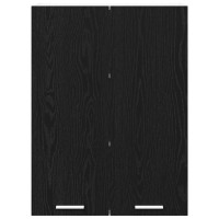 Produktbild för Hängande skåp med dörr Svart Ek 60 x 31 x 80 cm Konstruerat trä