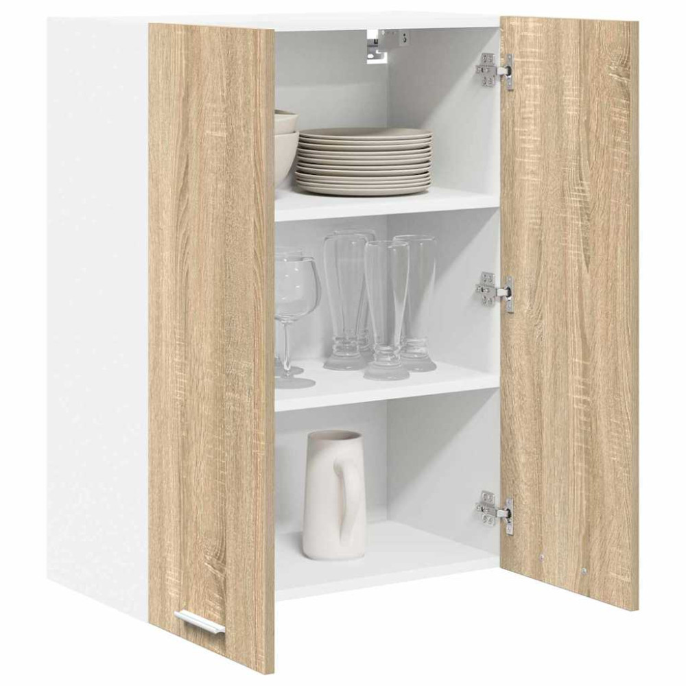 Produktbild för Hängande skåp Sonoma-ek 60 x 31 x 80 cm Konstruerat trä