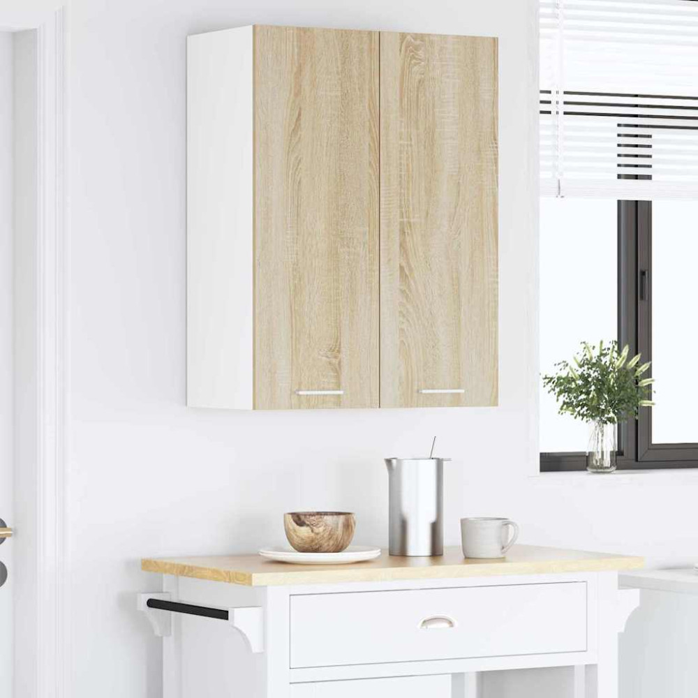 Produktbild för Hängande skåp Sonoma-ek 60 x 31 x 80 cm Konstruerat trä