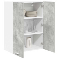 Produktbild för Hängande skåp Betonggrå 60 x 31 x 80 cm Konstruerat trä