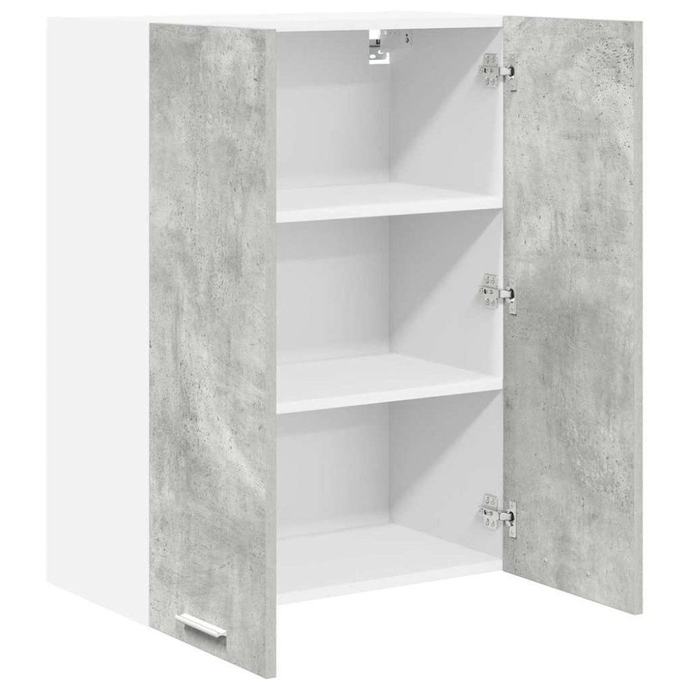 Produktbild för Hängande skåp Betonggrå 60 x 31 x 80 cm Konstruerat trä