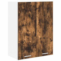 Produktbild för Hängande skåp med dörr Rökt ek 60 x 31 x 80 cm Konstruerat trä