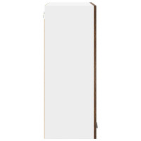 Produktbild för Hängande skåp med dörr Rökt ek 60 x 31 x 80 cm Konstruerat trä