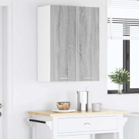 Produktbild för Hängande skåp Grå Sonoma 60 x 31 x 80 cm Konstruerat trä