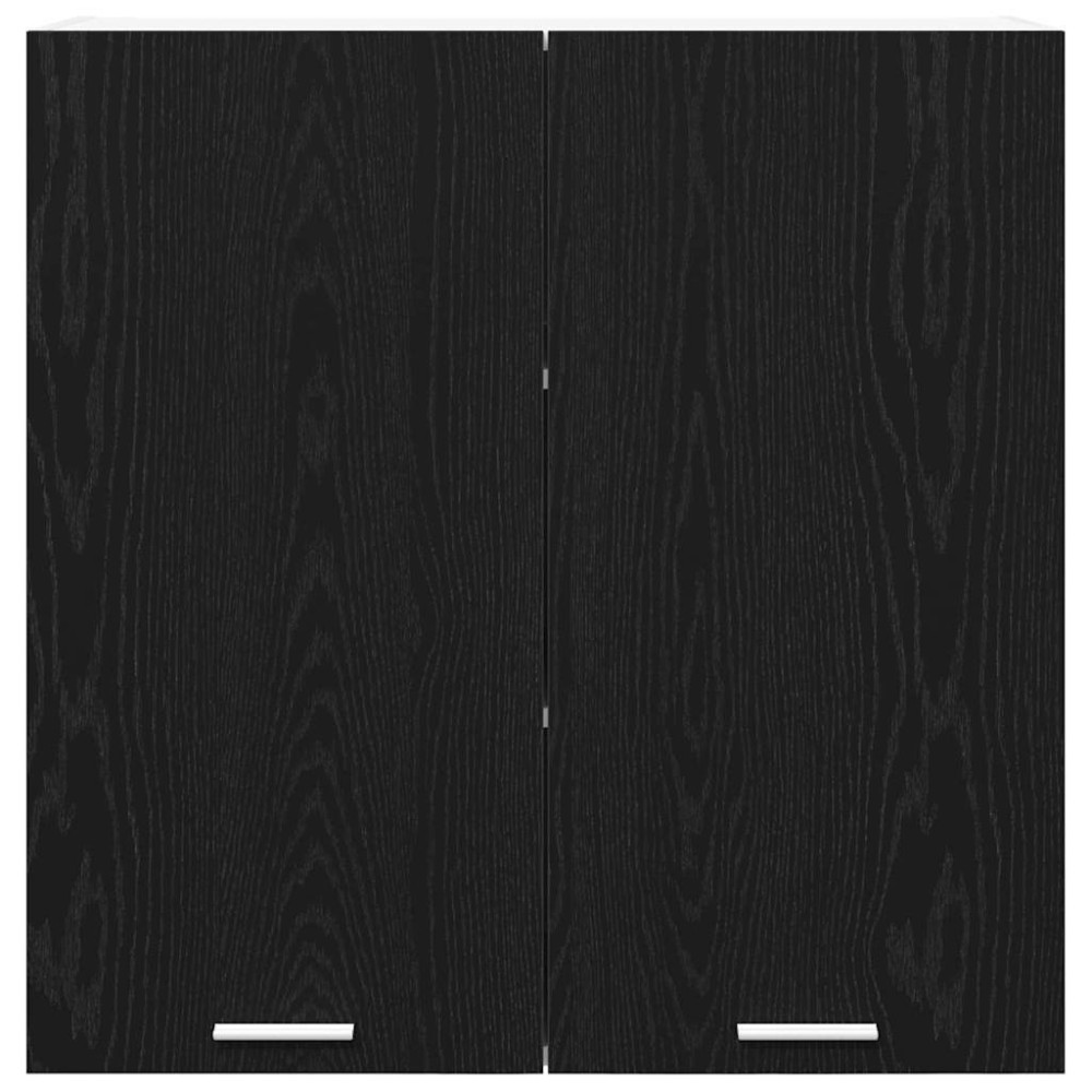 Produktbild för Hängande skåp med dörr Svart Ek 80 x 31 x 80 cm Konstruerat trä