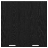 Produktbild för Hängande skåp med dörr Svart Ek 80 x 31 x 80 cm Konstruerat trä