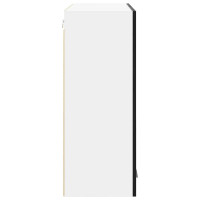 Produktbild för Hängande skåp med dörr Svart Ek 80 x 31 x 80 cm Konstruerat trä