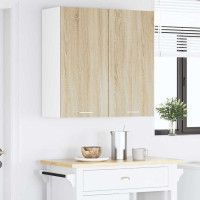 Produktbild för Hängande skåp Sonoma-ek 80 x 31 x 80 cm Konstruerat trä